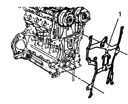 Fig. 129: Engine Front Cover Gasket