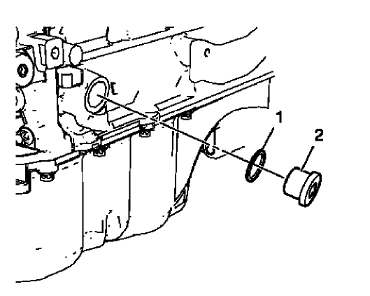 Fig. 241: Crankshaft Bearing Cap Tie Plate Hole Plug And Seal Ring