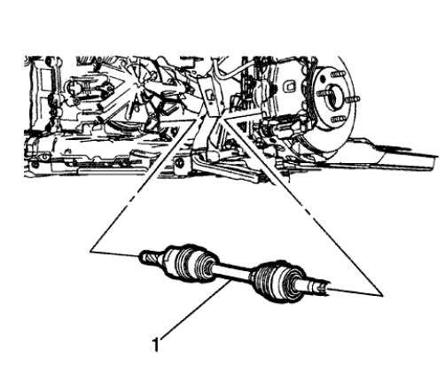 Fig. 155: Wheel Drive Shaft