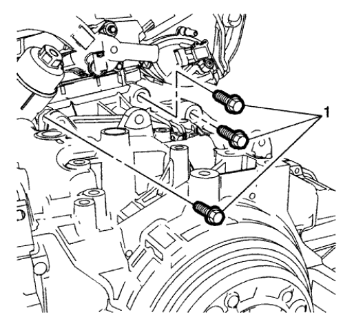 Fig. 163: Upper Transmission To Engine Bolts
