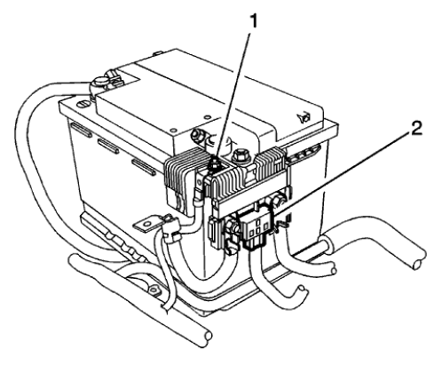 Fig. 144: Body Wiring Harness Connector And Positive Cable Nut
