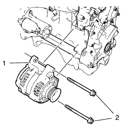 Fig. 279: Generator And Bolts