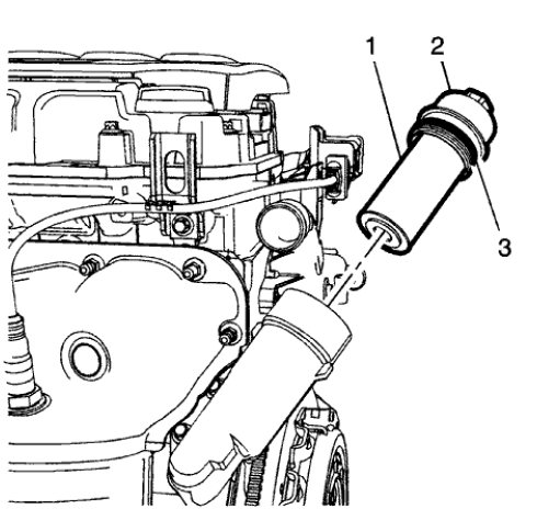 Fig. 189: Engine Oil Filter Cap, Cap Seal Ring And Oil Filter Element