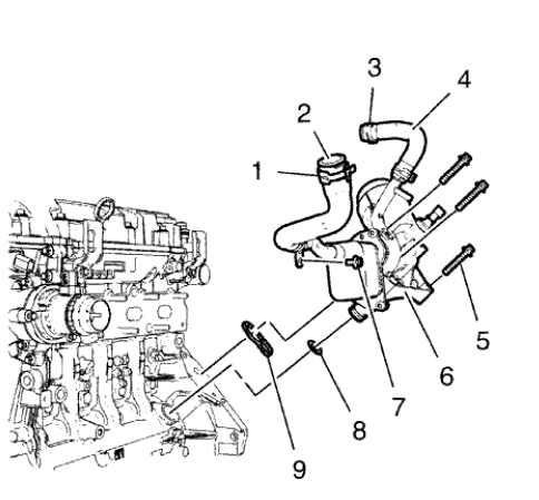 Fig. 194: Locating Engine Oil Cooler Components