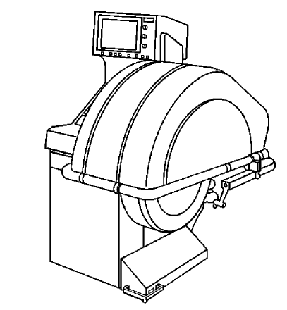 Fig. 17: View Of Tire & Wheel Assembly Balancer