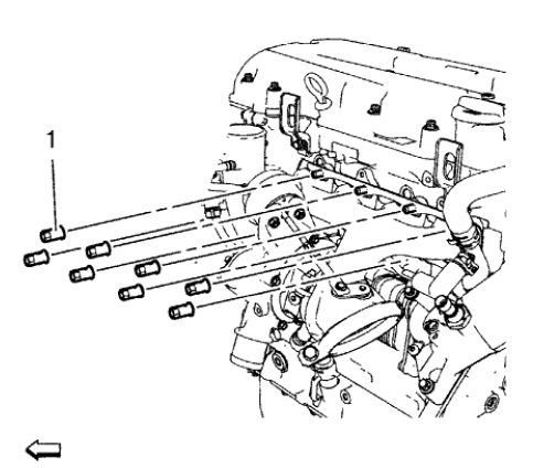 Fig. 204: Turbocharger Nuts