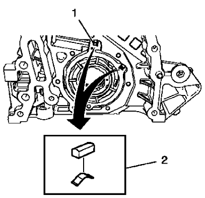 Fig. 135: Oil Pump Slide Seal Springs And Grooves