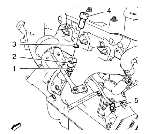 Fig. 213: Turbocharger Oil Feed Pipe Components