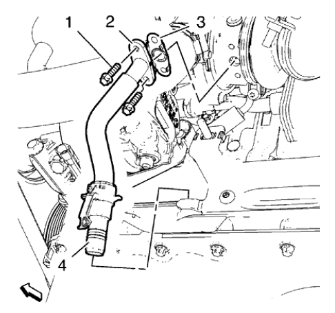 Fig. 215: Turbocharger Oil Return Pipe Components