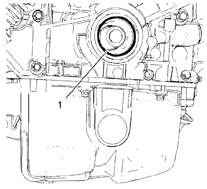 Fig. 114: Crankshaft Front Oil Seal And Remover