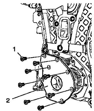 Fig. 137: Engine Oil Pump Cover And Bolts