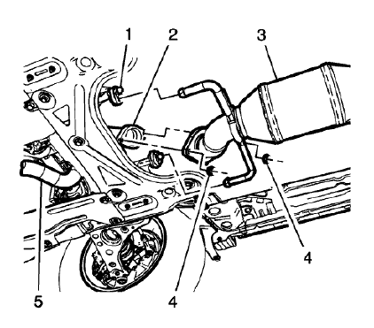 Fig. 4: Catalytic Converter And Exhaust Front Pipe