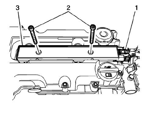 Fig. 84: Ignition Coil Wiring Harness Connector And Fasteners