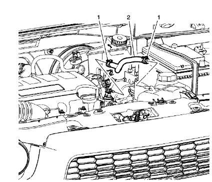 Fig. 68: Engine Coolant Air Bleed Hose (LUV)