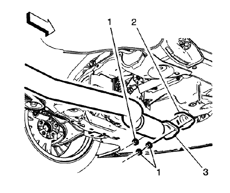 Fig. 12: Exhaust Front Pipe Fasteners & Gasket