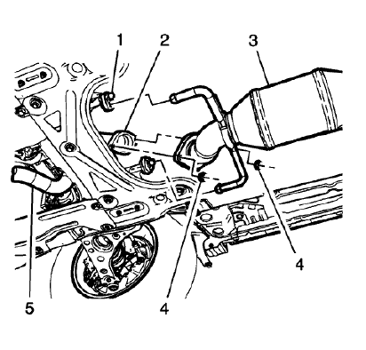 Fig. 19: Catalytic Converter And Exhaust Front Pipe