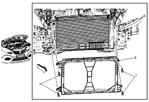 Fig. 88: Radiator Support Baffle