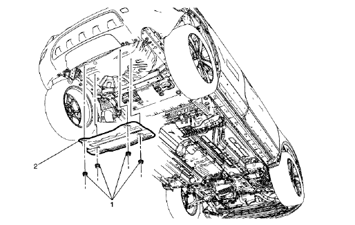 Fig. 29: Exhaust Rear Muffler Heat Shield