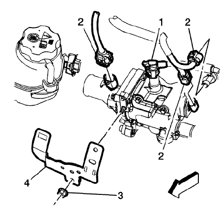 Fig. 51: Wiring Harness Bracket And Nut