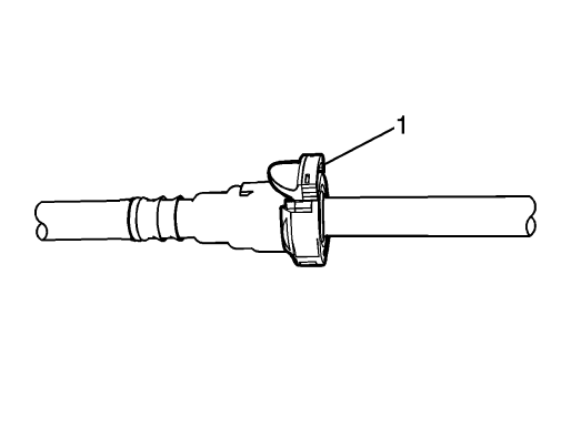 Fig. 67: Push Down On Redundant Latch (1) Until It Is Fully Engaged And Snapped Into Position