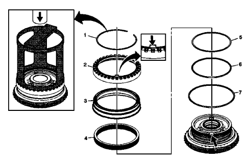Fig. 28: Disassembled View Of Reluctor Wheel & Piston