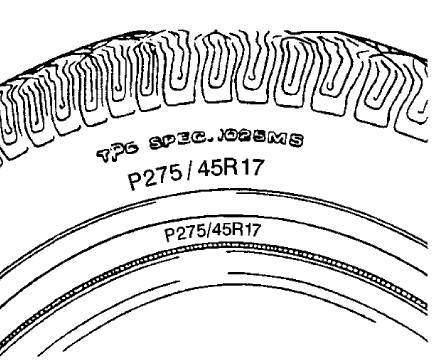Fig. 16: Identifying All Seasons Tire Marking