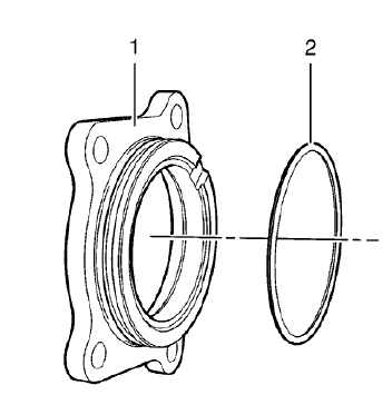 Fig. 70: Front Differential Carrier Flange And Seal