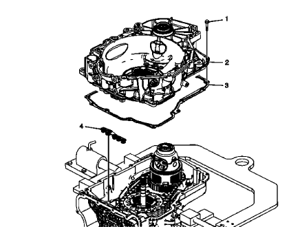 Fig. 7: View Of Torque Converter Housing & Fluid Pump Assembly
