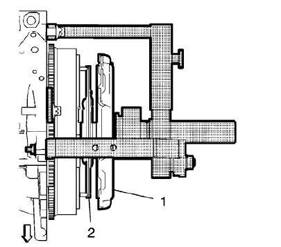 Fig. 44: Clutch Pressure Plate And Driven Plate