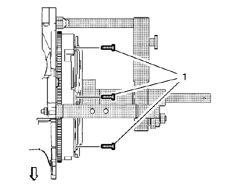 Fig. 55: Clutch Pressure Plate Bolts
