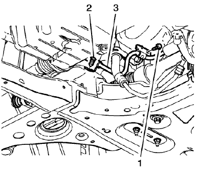 Fig. 55: Power Steering Gear Outlet Hose Bracket
