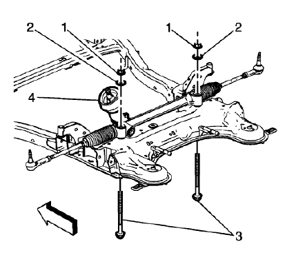 Fig. 57: Steering Gear Bolts