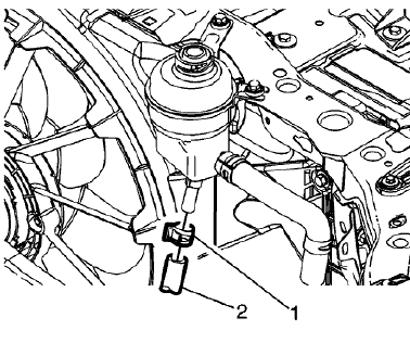 Fig. 33: Steering Fluid Reservoir Inlet Pipe