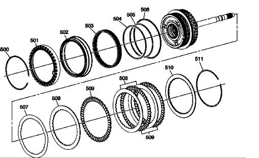 Fig. 18: 3-5 Reverse Clutch Assembly Components - Gen 2