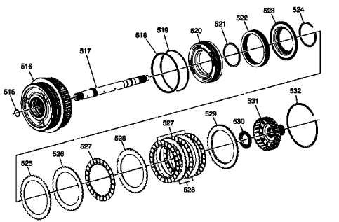 Fig. 19: View Of 4-5-6 Clutch Assembly