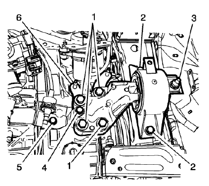Fig. 53: Left Transmission Mount