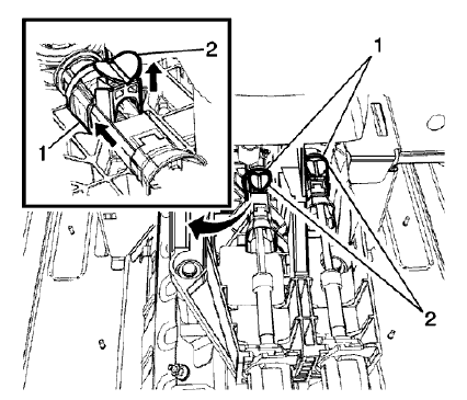 Fig. 22: Shift Lever And Selector Lever Cable