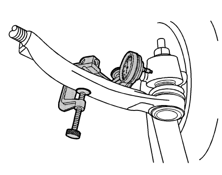 Fig. 6: Measuring Outer Tie Rod Lash