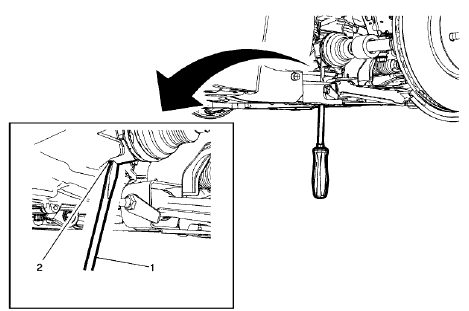 Fig. 8: Positioning Screw Driver Against Tripot Housing