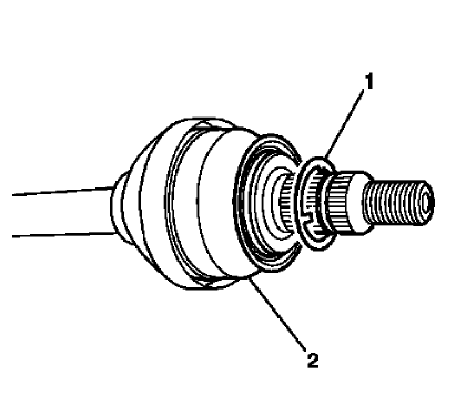 Fig. 10: Wheel Drive Shaft And Washer