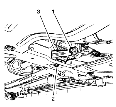 Fig. 51: Transmission Rear Mount Bracket Through Bolt