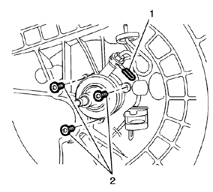 Fig. 24: Clutch Actuator Cylinder And Bolts
