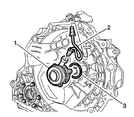 Fig. 25: Clutch Actuator Cylinder And Pipe