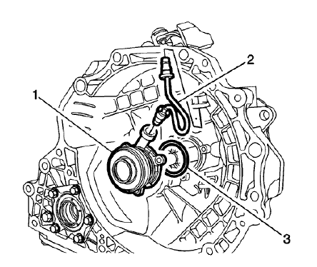 Fig. 26: Clutch Actuator Cylinder And Pipe