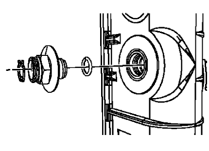 Fig. 18: View Of Oil Cooler Fitting At Radiator