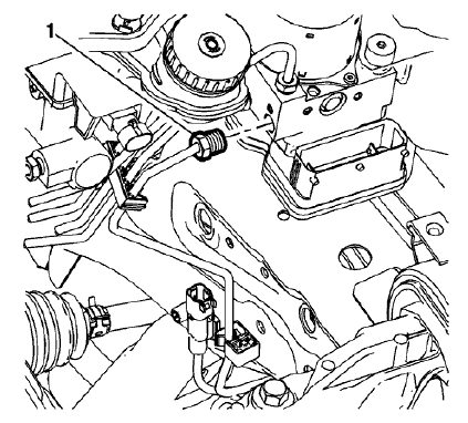 Fig. 75: Brake Pressure Modulator Valve (BPMV) Front Brake Pipe Fitting