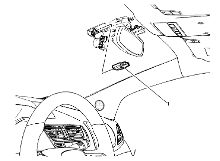 Fig. 15: Inside Air Moisture And Windshield Temperature Sensor (With CJ2)