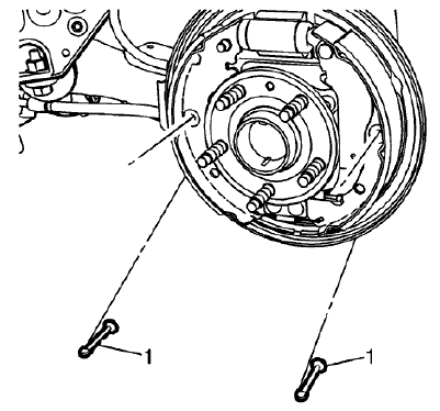 Fig. 19: Brake Shoe Hold Down Spring And Cup Assembly Pins
