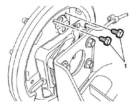 Fig. 47: Rear Brake Cylinder Bolts