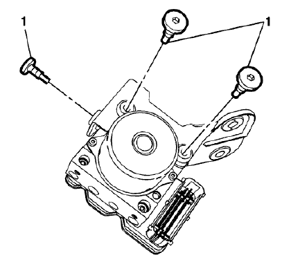 Fig. 18: Brake Pressure Modulator Valve Bolts